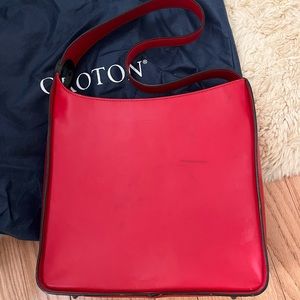 Oroton red VTG leather purse Australia.